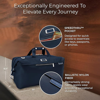 Briggs & Riley Travel Duffel Bag - Weekender & Overnight Luggage for Women & Men, Softside Bag