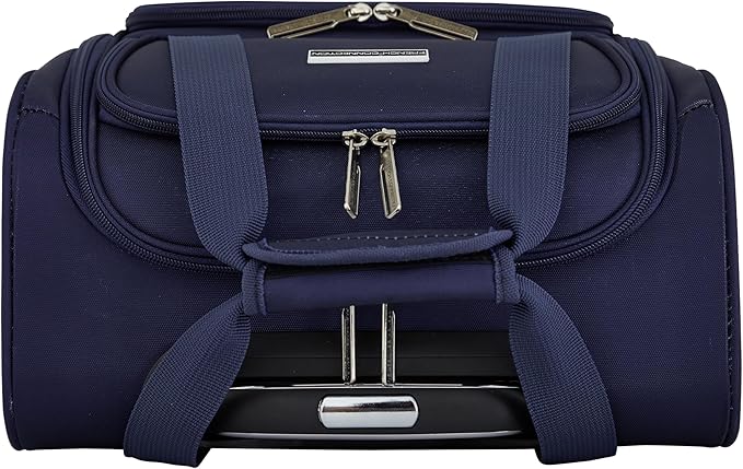 French Connection 16" Underseat Carry-On Luggage with USB/USB-C Ports, Blue Depths