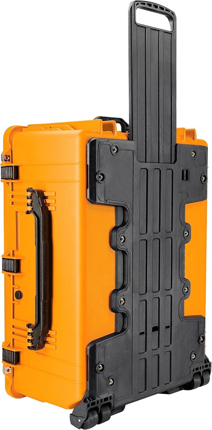 Eylar 31.5" X-Large Protective Roller Hard Case for Cameras, Drones, Tools, and AV Equipment with IP67 Waterproof, Shock Resistant, and Customizable Foam Inserts (Yellow)