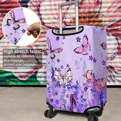 Travel Luggage Cover Suitcase Protector Fits 18-32 Inch Wheel Covers PatternedTravel Related Items Flower Luggage Protector Elastic XL