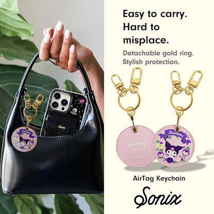 Sonix x Sanrio Keychain Case Compatible with Apple AirTag | Protective Cover Keychain | Hello Kitty & Friends - Floral Kuromi