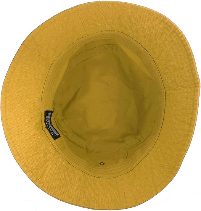 Gelante Solid Color 100% Cotton Bucket Hat for Women and Men Packable Travel Summer Beach Hat