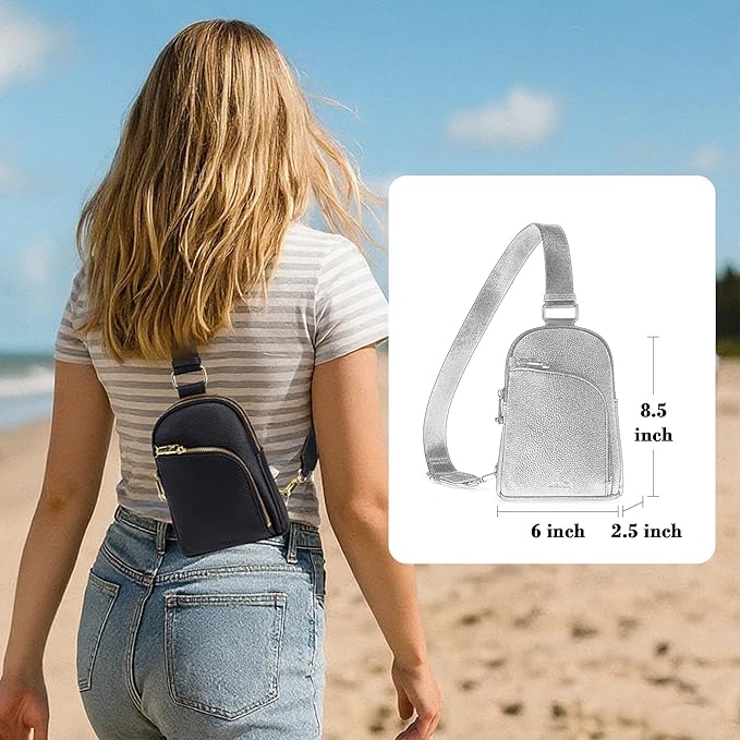 INICAT RFID Blocking Sling Bag,Anti Theft Crossbody Bags for Women,Travel Gifts Cross Body Purses Vegan Leather
