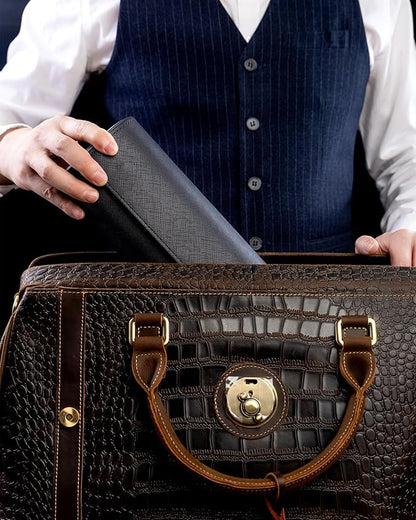 MR.OKAY 2 Watch Travel Case- Classic Leather Watch Case With Superb Texture.Portable Watch Roll Or Organizer For Storage And Display. Best Travel Gift for Men,All Handcrafted By Artisans.