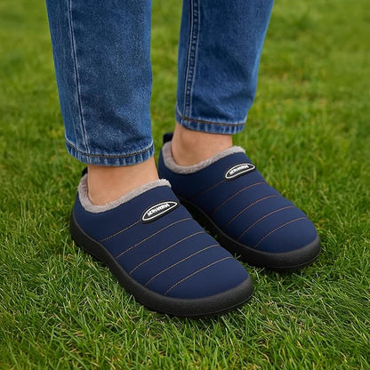Mishansha Mens Womens House Slippers Warm Fur Lined Winter House Shoes Slip on Cozy Indoor Outdoor Slipper