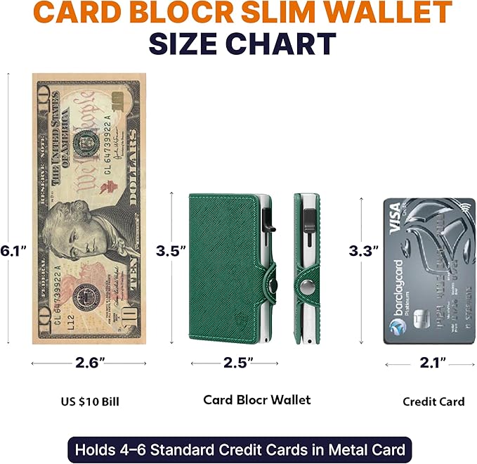 Conceal Plus Small RFID Wallet for Women, Slim Compact RFID Blocking Credit Card Holder Womens Wallet, Smart Pop Up Minimalist Card Case, Holds 4-6 Standard Cards Plus Cash & ID, Compact Travel Wallet