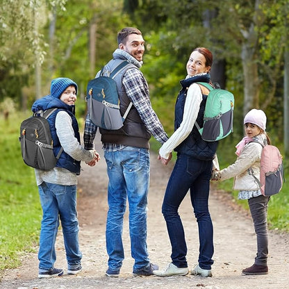 12L Small Hiking Backpack with Chest Strap for Men Women, Mini Lightweight Travel Backpack for Kids, Blue