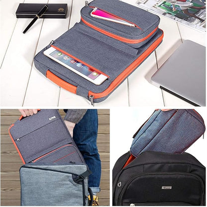 Voova Laptop Sleeve Case 15.6 Inch Compatible with MacBook Air 15 M2/M3/M4, MacBook Pro 15/16, 15-16" Hp Lenovo Dell Acer Asus, 2 in 1 Waterproof Computer Bag with Detachable Accessory Pouch, Grey