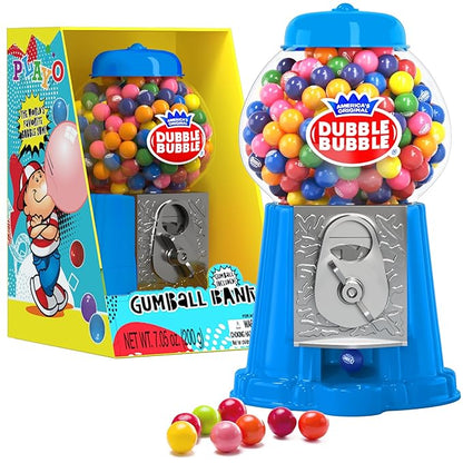 Gumball Machine for Kids 8.5" - Coin Operated Bubble Gum Machine and Toy Bank - Candy Machine Dispenser Includes 45 Gum Balls - Candy Dispenser Machine Gift Toys for Girls and Boys - 8.5" (Light Blue)