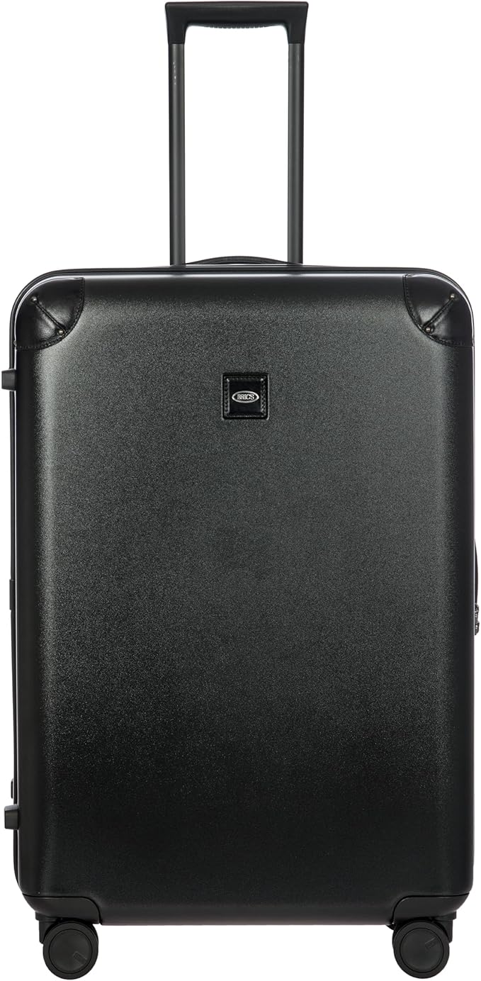 Bric's Amalfi Lightweight Hard Shell Suitcase – Expandable Checked Luggage with Water-Repellent Zip, Smooth 360° Wheels & TSA Lock - 30 Inch, Black