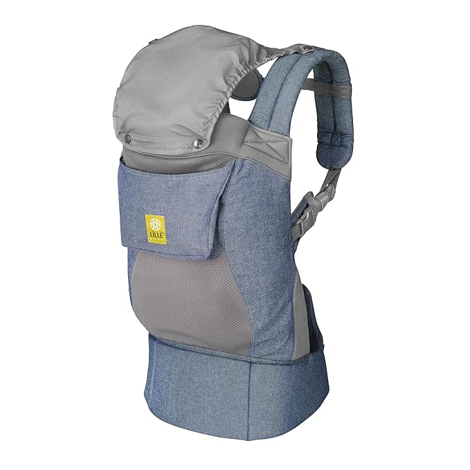 LÍLLÉbaby 3-in-1 Ergonomic CarryOn Airflow Toddler Carrier with Lumbar Support & Breathable Mesh Lining (25-60 lbs), Supportive & Comfortable, Multi-Position Carrying for Hiking & Travel (Chambray)