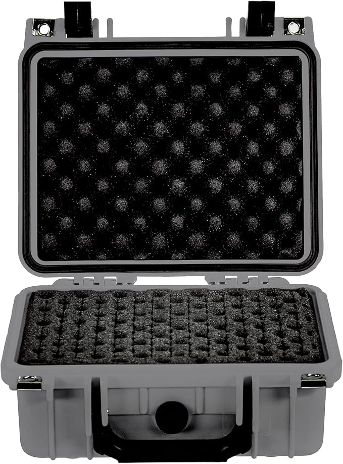 Eylar Small 10.62" Gear, Equipment, Hard Camera Case Waterproof with Foam TSA Standards (Gray)
