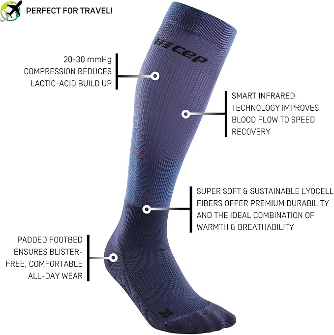 CEP Women's Infrared Recovery Compression Socks – 20-30 Mmhg Compression Support