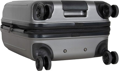 Kenneth Cole Reaction Flying Axis 20" Hardside Expandable 8-Wheel Spinner Carry-On Suitcase, Silver