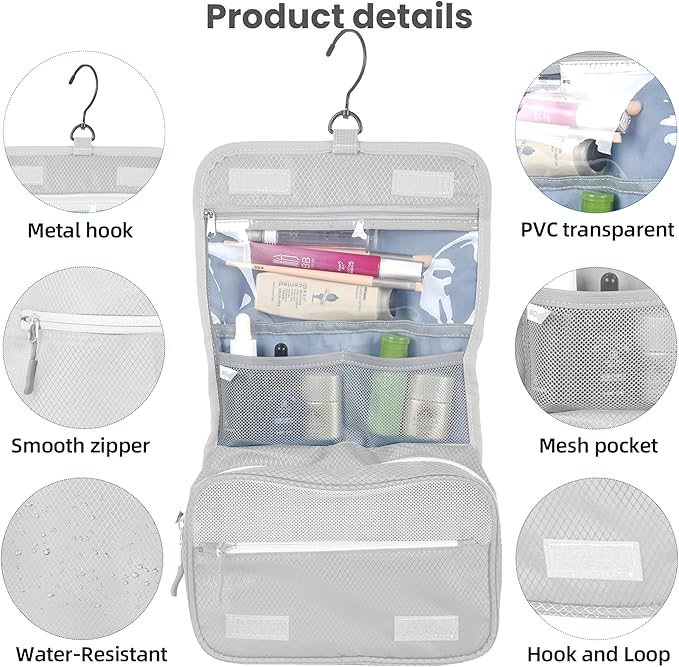 8 Set Expandable Compression Packing Cubes for Suitcases Travel Essentials Carry On Waterproof Storage Bag With Dry And Wet Separation Silvery