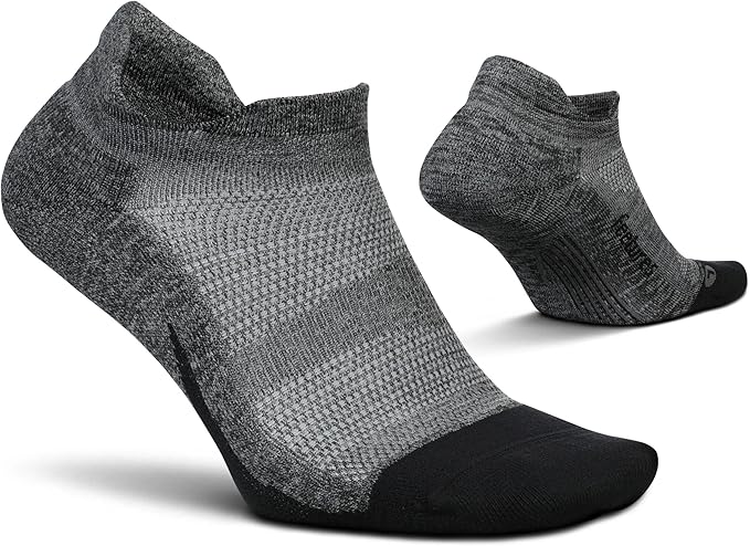 Feetures Elite Light Cushion No Show Tab Athletic Ankle Socks - Sport Sock with Targeted Compression