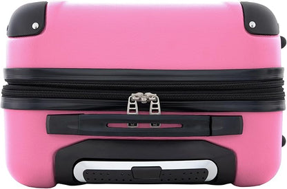 Travelers Club Chicago Hardside Expandable Spinner Luggages, Hot Pink, 20" Carry-On, HS-20720-EX-690N