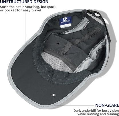 GADIEMKENSD Reflective Folding Outdoor Hat Unstructured Design UPF 50+ Sun Protection Sport Hats for Womens and Mens