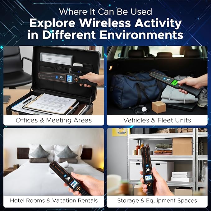 ProScan Bluetooth & GPS RF Detector – Next-Gen Hidden Camera Finder – Portable Scanner for Wireless Devices, Bluetooth Tags & GPS Signals – Travel Privacy Tool for Vehicles, Hotels & Offices