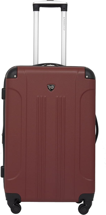 Travelers Club Chicago Hardside Expandable Spinner Luggage, Apple Butter, 3 Piece Set