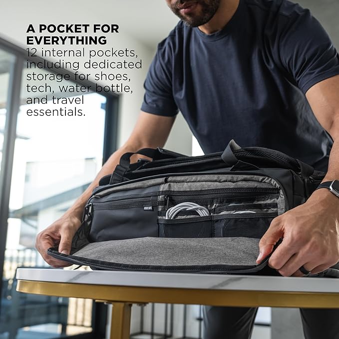 NOMATIC 30L Travel Bag- Convertible Duffel/Backpack, Carry-on Size for Airplane Travel, Everyday Use Laptop Bag,TSA Compliant