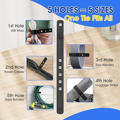 AROIC 90Pcs Silicone Cable Ties with 3 Sizes,Reusable and Washable with Adjustable Locking Buckle Design, Cord Organizer for Home, Office, Travel Essential, School (3 Colors)