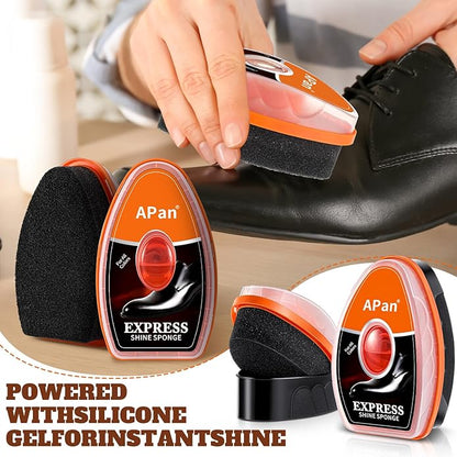 Loopeer 12 Pcs Shoe Shine Sponge Bulk, Instant Leather Shoes Shiner Care for Boots, Leather Accessories Quick Cleaning