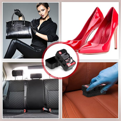 Loopeer 12 Pcs Shoe Shine Sponge Bulk, Instant Leather Shoes Shiner Care for Boots, Leather Accessories Quick Cleaning