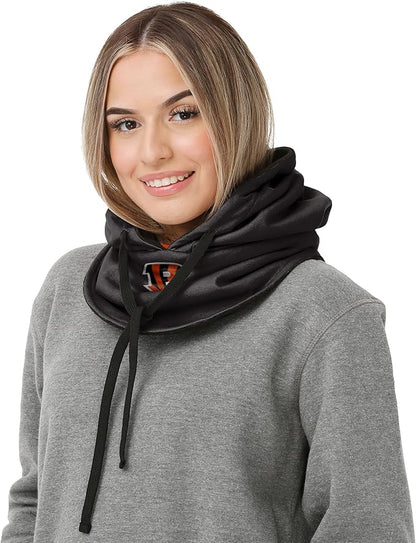 NFL Team Logo Team Color Drawstring Winter Cap Hooded Gaiter Balaclava Face Cover