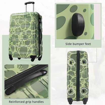 Luggage Sets 3 Piece Durable Suitcase Set with Spinner Wheels, 3 Pcs Hardside Lightweight luggage with TSA Lock, Large Checked Travel Suitcases
