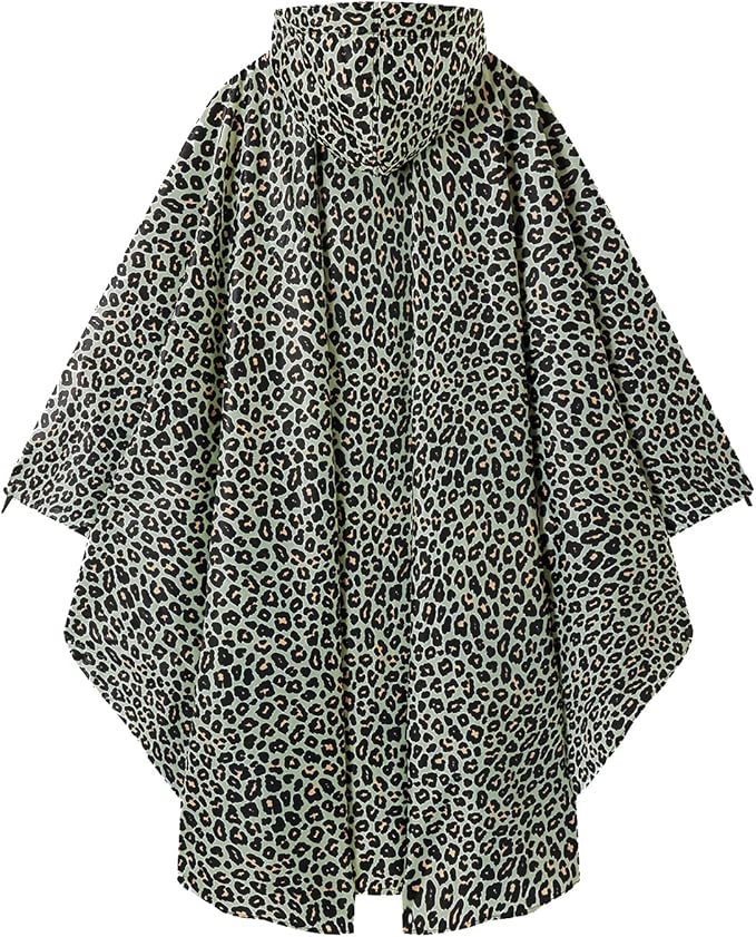 Hooded Rain Ponchos for Adult - Rain Coat and Rain Jacket with Waterproof Pocket and Zipper