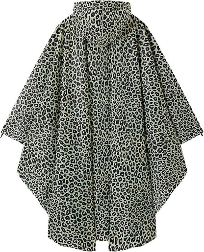 Hooded Rain Ponchos for Adult - Rain Coat and Rain Jacket with Waterproof Pocket and Zipper