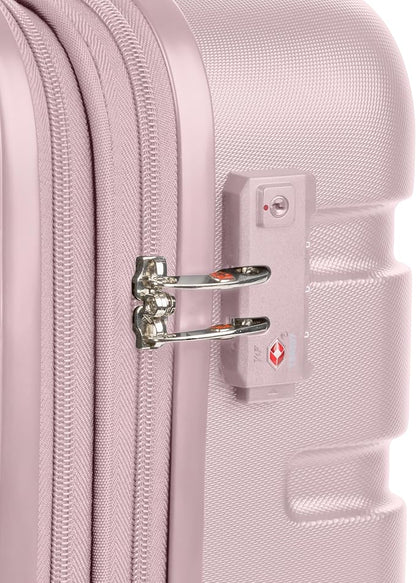 SwissGear 7366 Hardside Expandable Luggage with Spinner Wheels, Pink, Checked-Medium 23-Inch