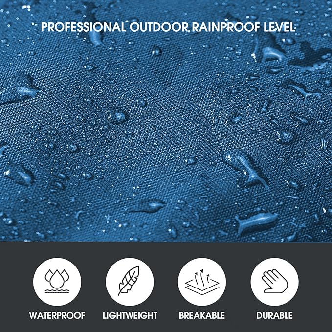 Unisex Rain Poncho for Adults, Hooded Waterproof Raincoat Jacket for Hiking, Camping and Outdoor