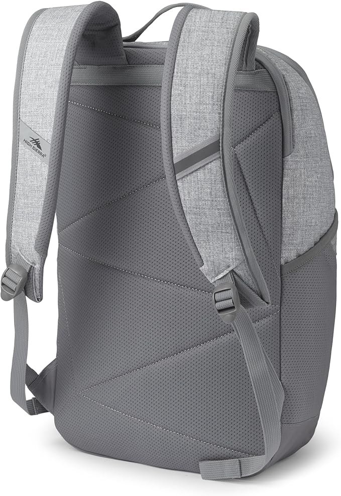 High Sierra Swoop SG Backpack, Travel or Work Laptop Bookbag with Drop Protection Pocket, and Tablet Sleeve, One Size, Silver Heather