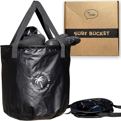 Ho Stevie! Surf Bucket - Keeps Car Dry and Clean - 50L Collapsible Bucket with Easy Carry Handles - For Wet Wetsuits and Sandy Towels