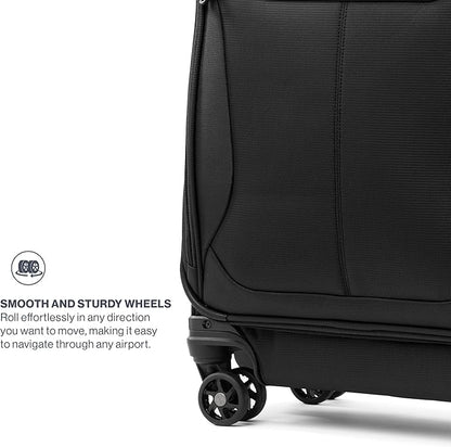 Travelpro Maxlite 5 Softside Expandable Luggage with 4 Spinner Wheels, Lightweight Suitcase, Men and Women, Black, 2-Piece Set (21/25)