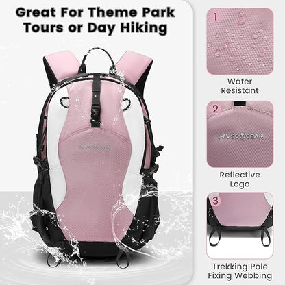 20L Lightweight Hiking Daypack, Small Hiking Backpack for Women(Pink)