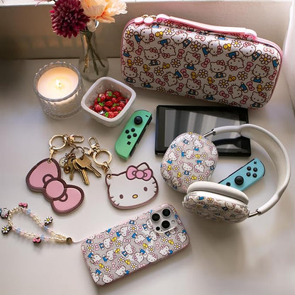 Sonix Keychain Case Compatible with Apple AirTag | Protective AirTag Cover Keychain Charm | Hello Kitty Light Pink