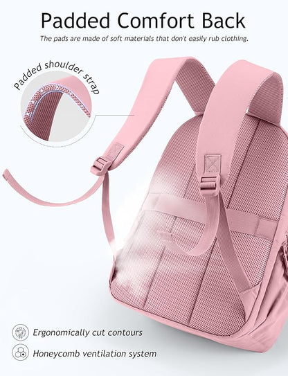 Travel Backpack for Women, 15.6 Inch College Laptop Backpack, Water Resistant Work Backpacks, Cute Quilted Bookbag