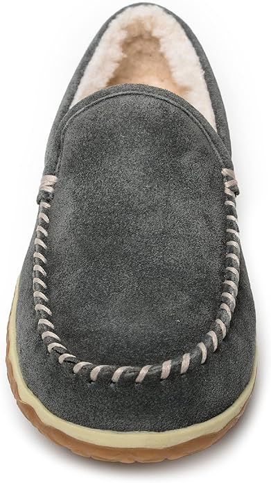 Minnetonka Men's Tilden Moccasin Suede Indoor and Outdoor Slippers