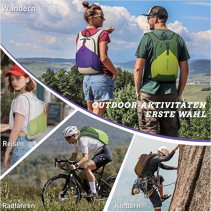 20L Small Hiking Backpack for Men Women Foldable Packable Back Pack Ultralight Hiking Daypack for Travel Camping Outdoor, Turquoise