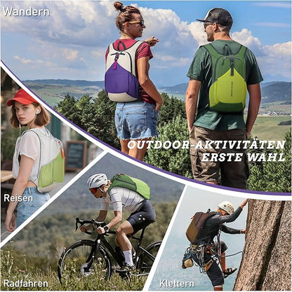 15L Small Hiking Backpack for Men Women Foldable Packable Back Pack Ultralight Hiking Daypack for Travel Camping Outdoor, Turquoise