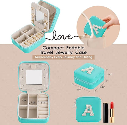 Birthday Gifts For Women - Initial Jewelry Box & Travel Case, Perfect for Wife, Girlfriend, or Graduation