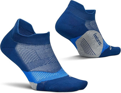 Feetures Elite Light Cushion No Show Tab Athletic Ankle Socks - Sport Sock with Targeted Compression