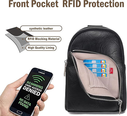 INICAT RFID Blocking Sling Bag,Anti Theft Crossbody Bags for Women,Travel Gifts Cross Body Purses Vegan Leather