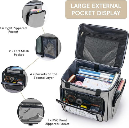 2025 Rolling Teacher Tote Bag with 15.6" Laptop Compartment