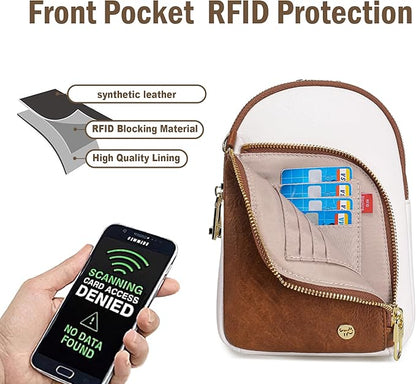INICAT RFID Blocking Sling Bag,Anti Theft Crossbody Bags for Women,Travel Gifts Cross Body Purses Vegan Leather
