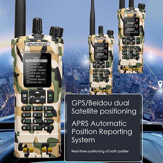 BAOFENG DM32 DMR 10W Long Range Walkie Talkie | Dual Band VHF/UHF | GPS & USB-C Rechargeable | Two Way Radio for Outdoor Hunting Emergency