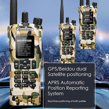 BAOFENG DM32 DMR 10W Long Range Walkie Talkie | Dual Band VHF/UHF | GPS & USB-C Rechargeable | Two Way Radio for Outdoor Hunting Emergency
